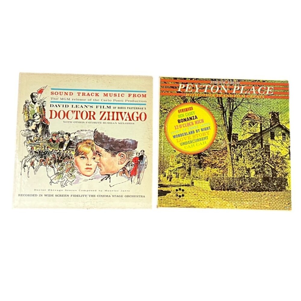 Lot of 2 Vintage LPs: Soundtrack Music Doctor Zhivago & Peyton Place/Others